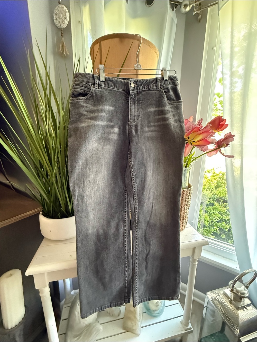 J. Jill Women's Gray Denim Jeans Size 8